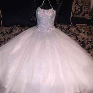 Acquamarine & White Dress w/ matching purse